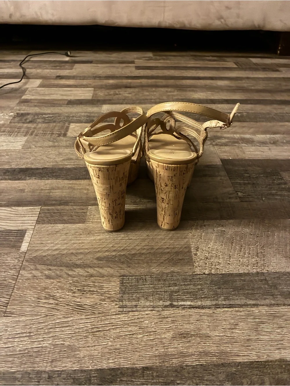 Sun + Stone Braided Tan Strappy Heeled Sandals